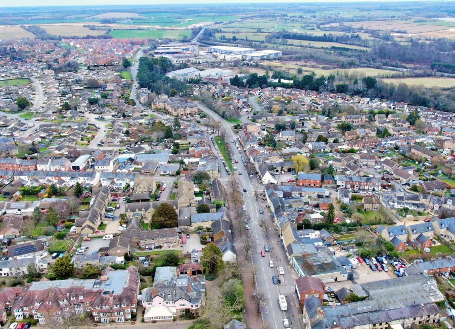 Brackley Town Centre Aerial Photo